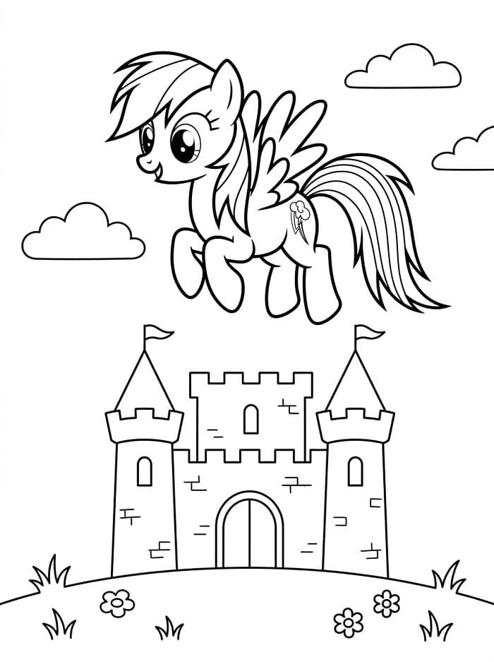Rainbow Dash Yazdır Boyama Sayfası