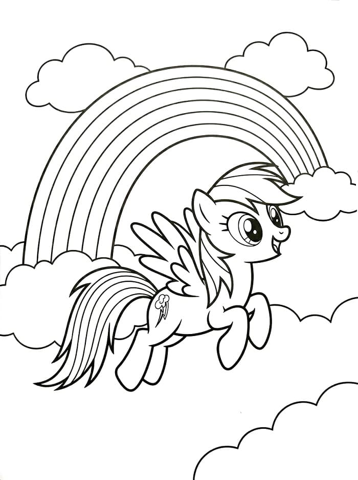 Rainbow Dash Yazdırılabilir Boyama Sayfası