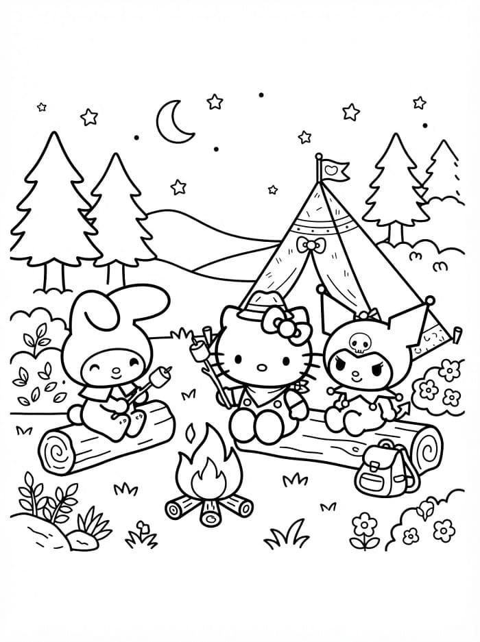 Sanrio Kamp Boyama Sayfası