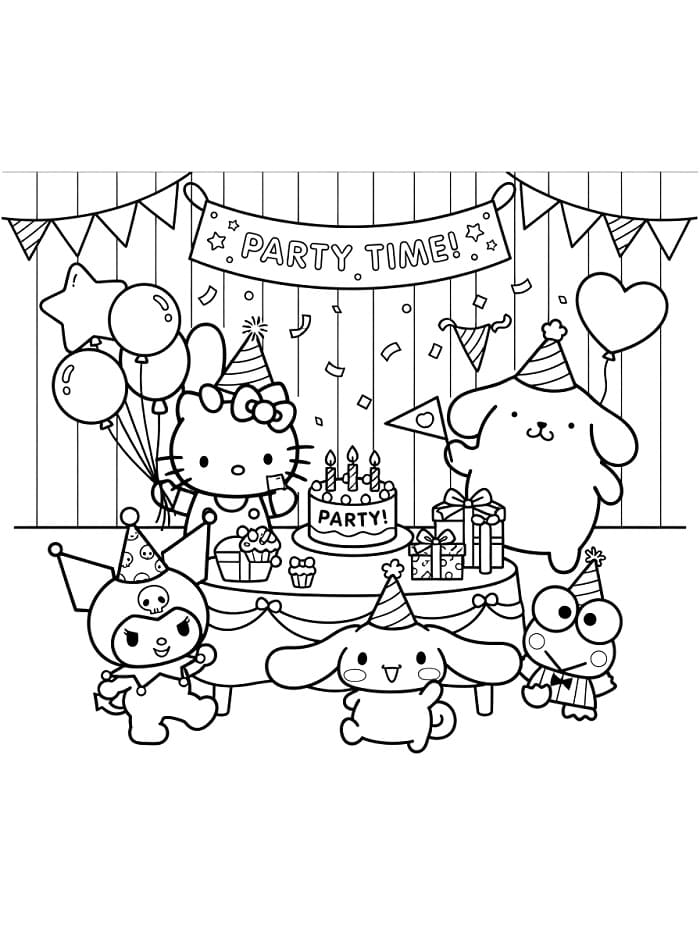 Sanrio Parti Boyama Sayfası