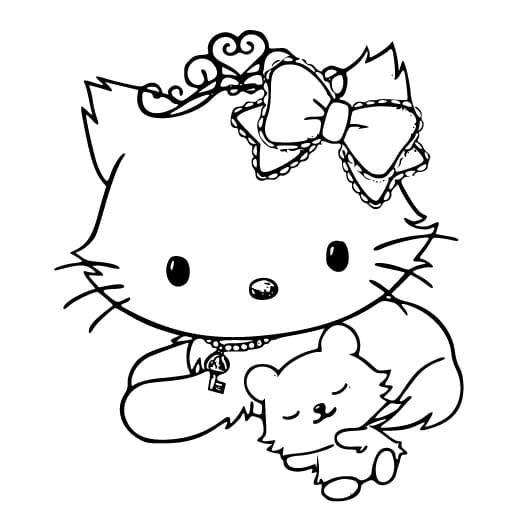 Sanrio Yazdırılabilir Boyama Sayfası
