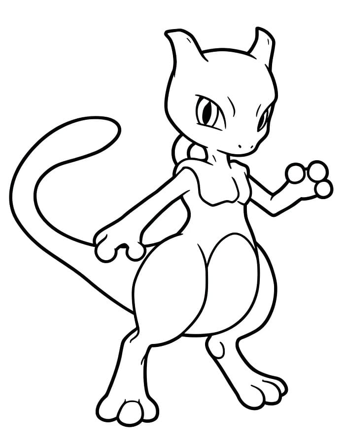 Sevimli Mewtwo Boyama Sayfası