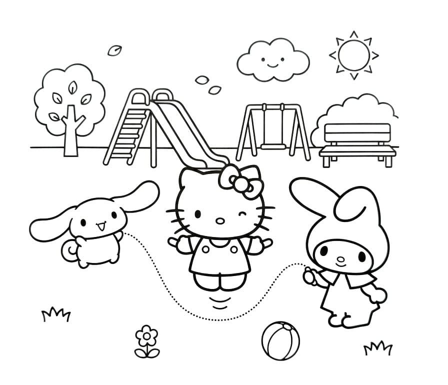 Sevimli Sanrio Boyama Sayfası