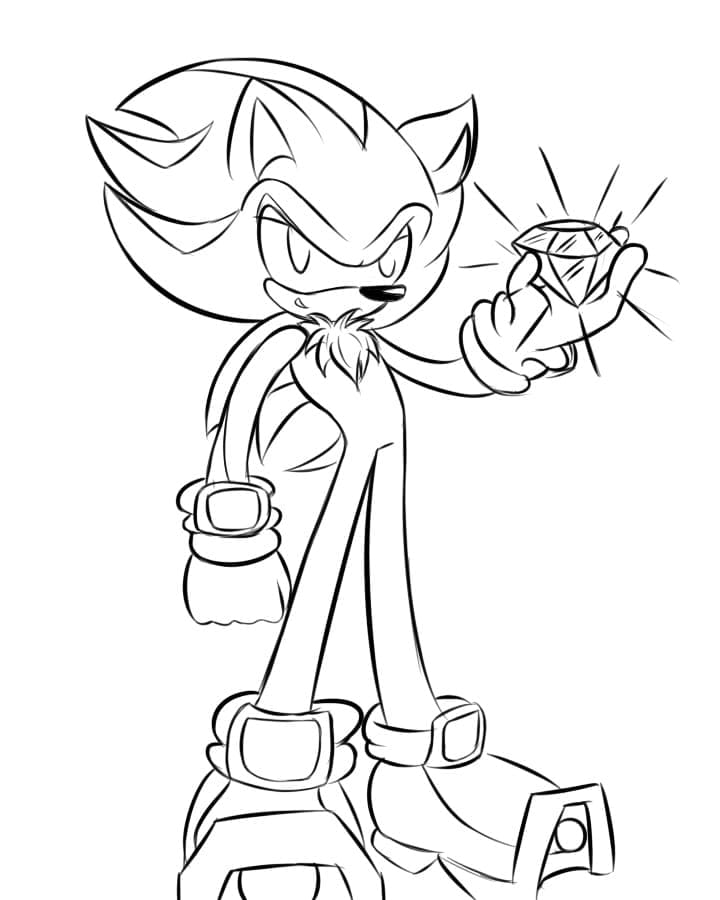 Shadow the Hedgehog Boyama Sayfası