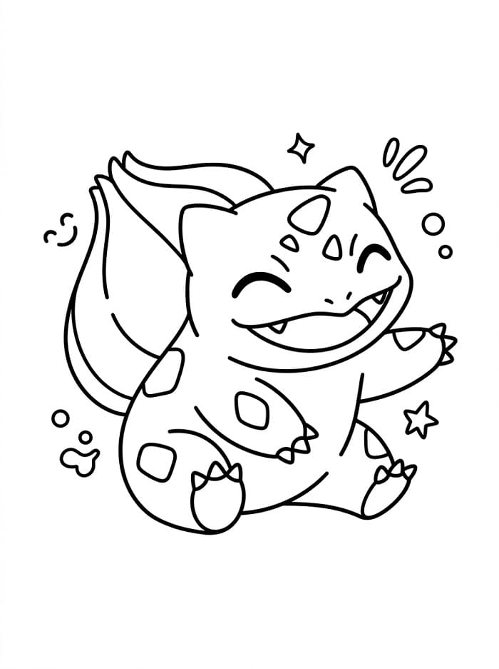 Ücretsiz Bulbasaur Çocuklar İçin Boyama Sayfası