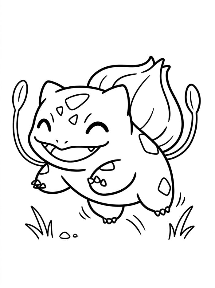 Ücretsiz Bulbasaur Görsel Boyama Sayfası