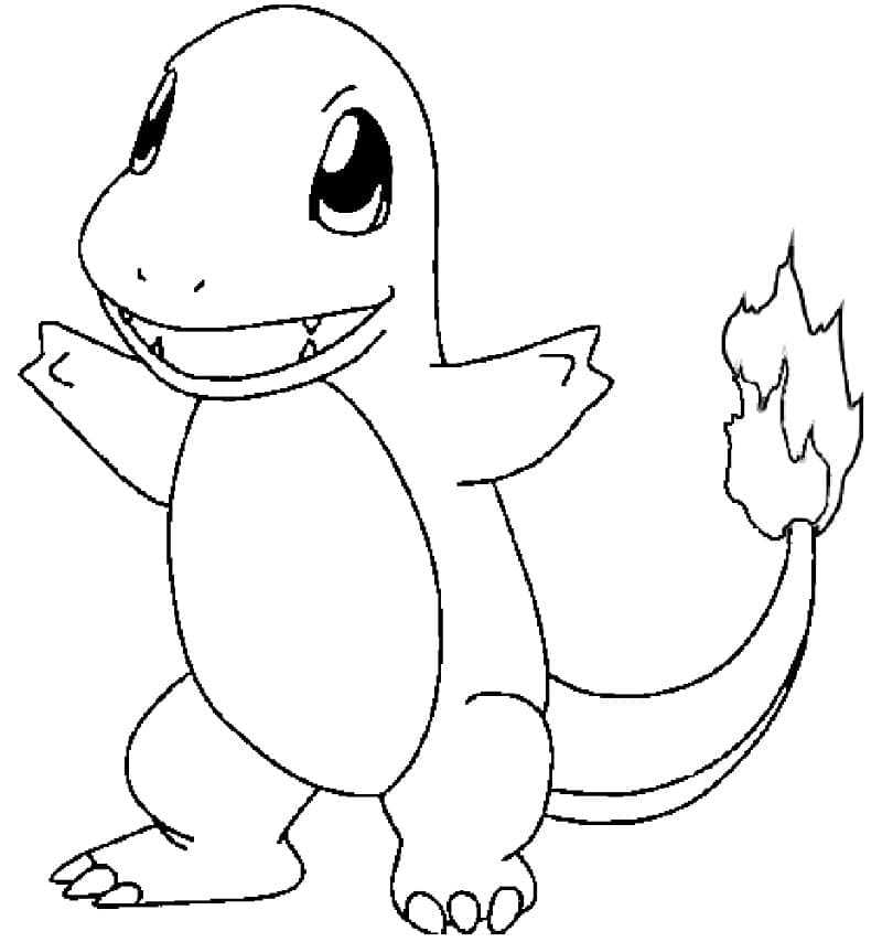Ücretsiz Charmander Baskı Boyama Sayfası