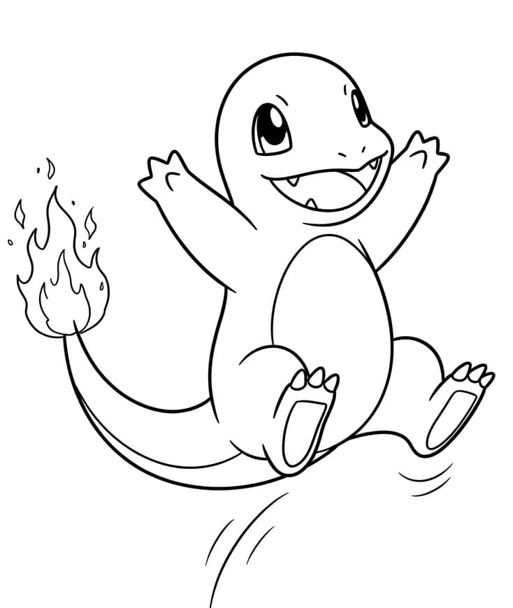 Ücretsiz Charmander Boyama Sayfası