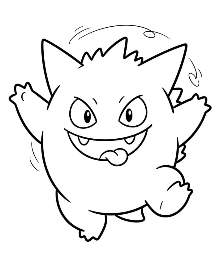 Ücretsiz Gengar Baskı Boyama Sayfası