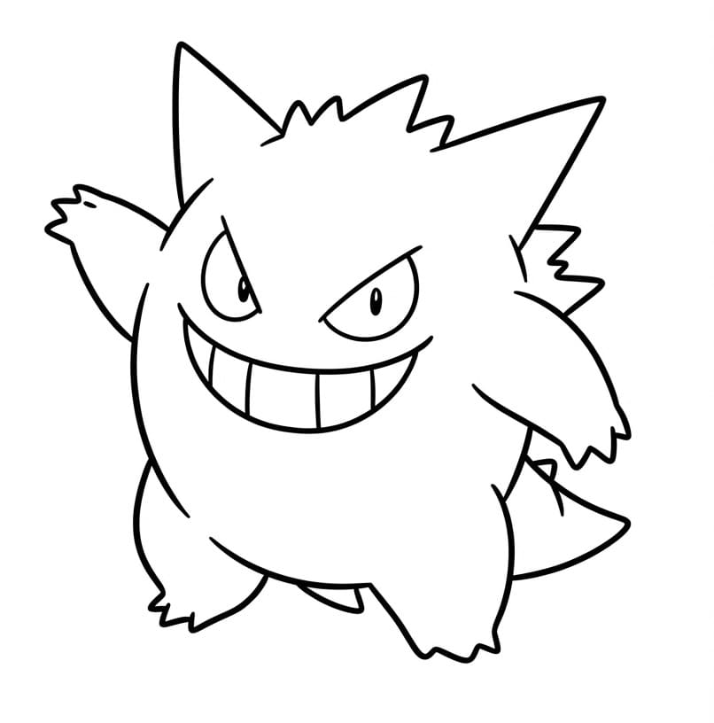 Ücretsiz Gengar Görsel Boyama Sayfası