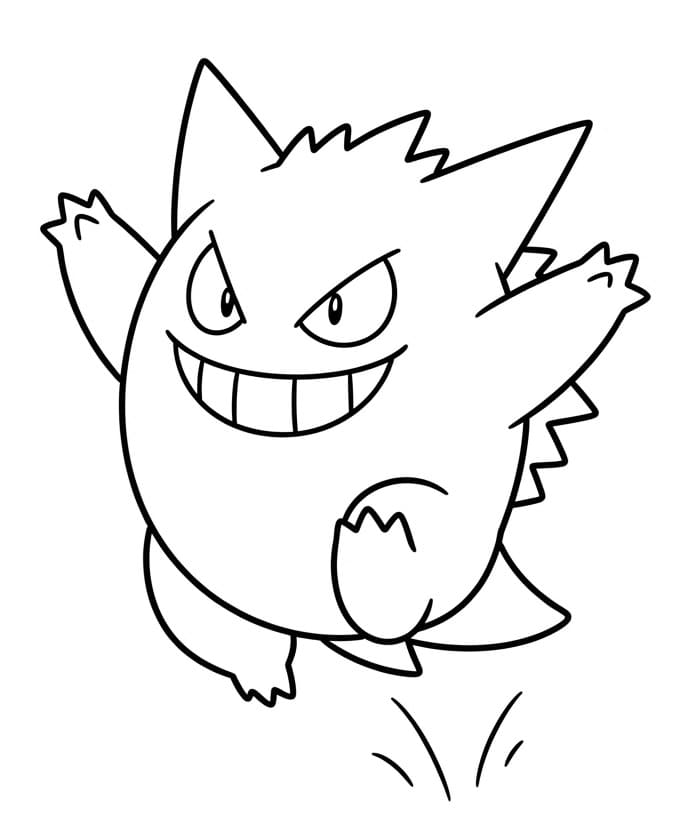 Ücretsiz Gengar Boyama Sayfası