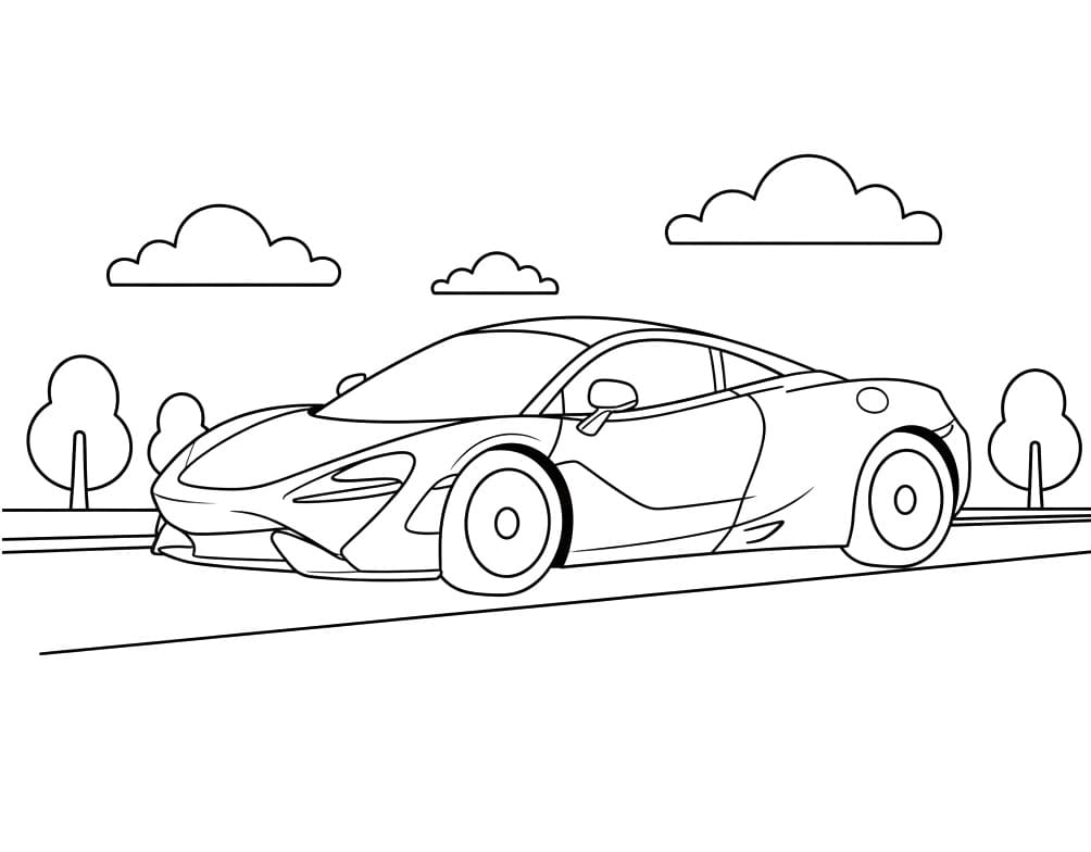 Ücretsiz McLaren Çocuklar İçin Boyama Sayfası
