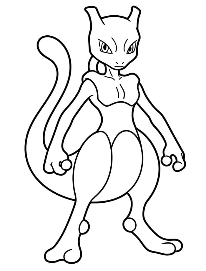 Ücretsiz Mewtwo Boyama Sayfası