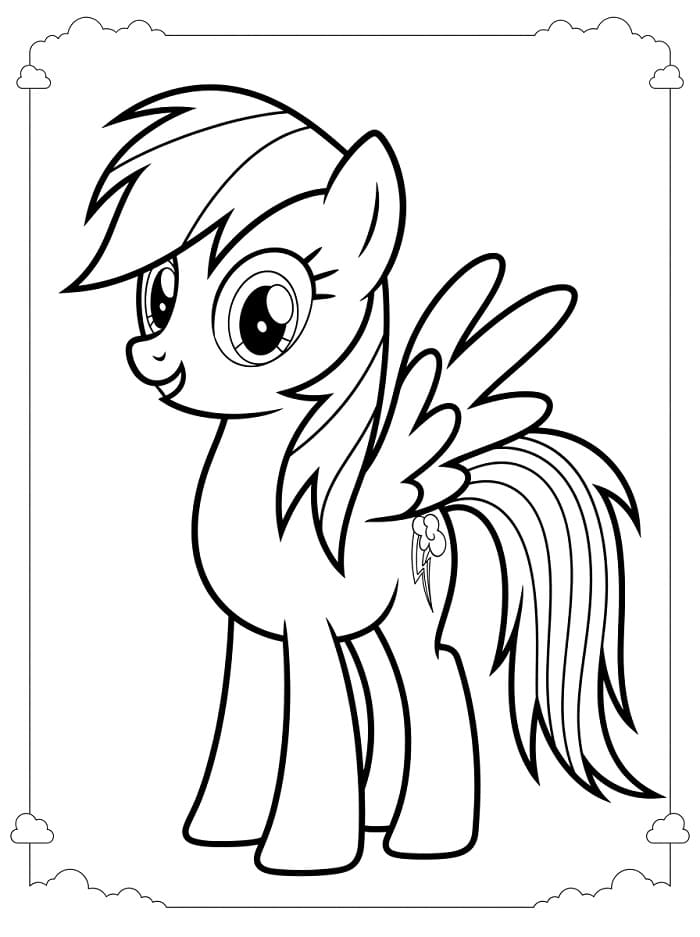 Ücretsiz Rainbow Dash Boyama Sayfası