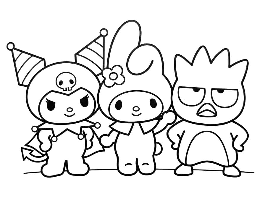 Ücretsiz Sanrio Boyama Sayfası