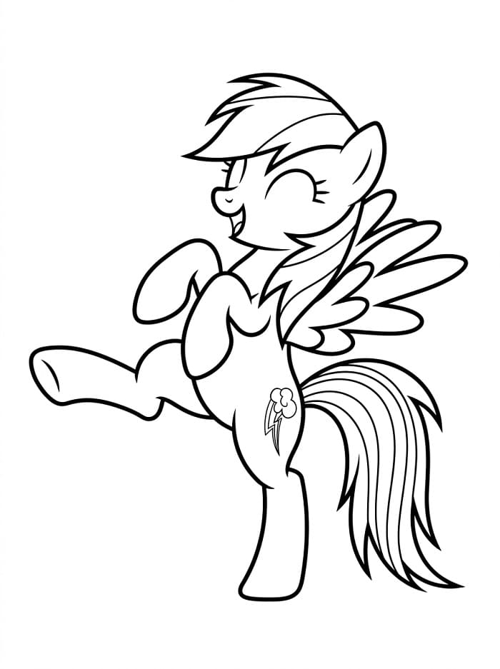 Ücretsiz Yazdırılabilir Rainbow Dash Boyama Sayfası