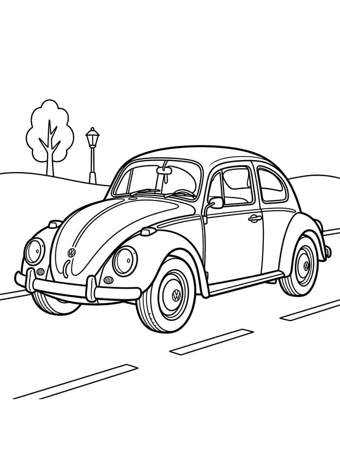 Ücretsiz Yazdırılabilir Volkswagen Boyama Sayfası