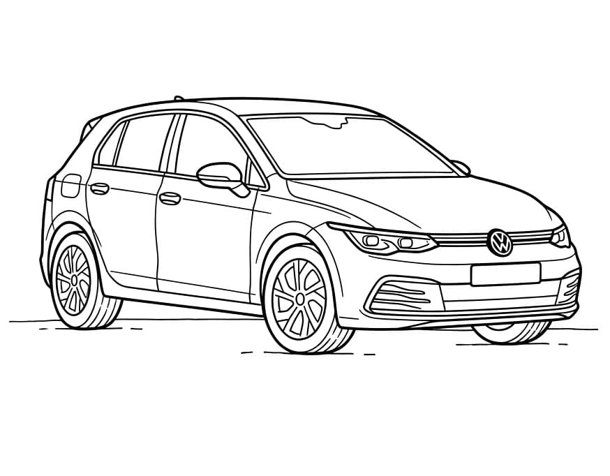 Volkswagen Baskı İçin Boyama Sayfası