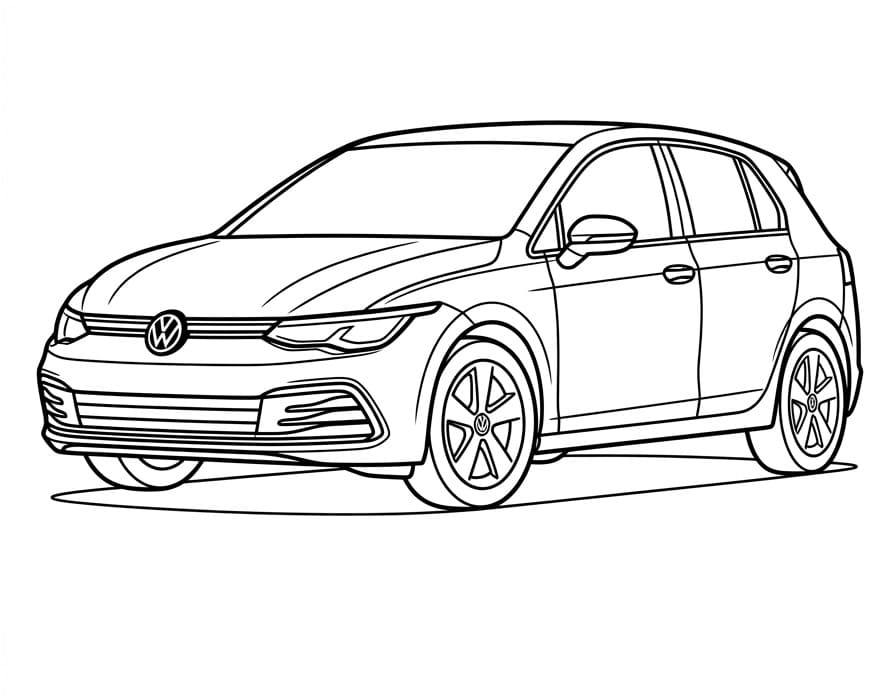 Volkswagen Çocuklar İçin Boyama Sayfası
