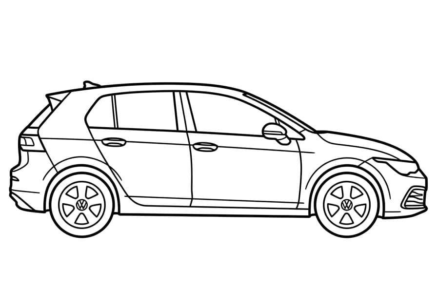 Volkswagen Yazdırılabilir Çocuklar İçin Boyama Sayfası