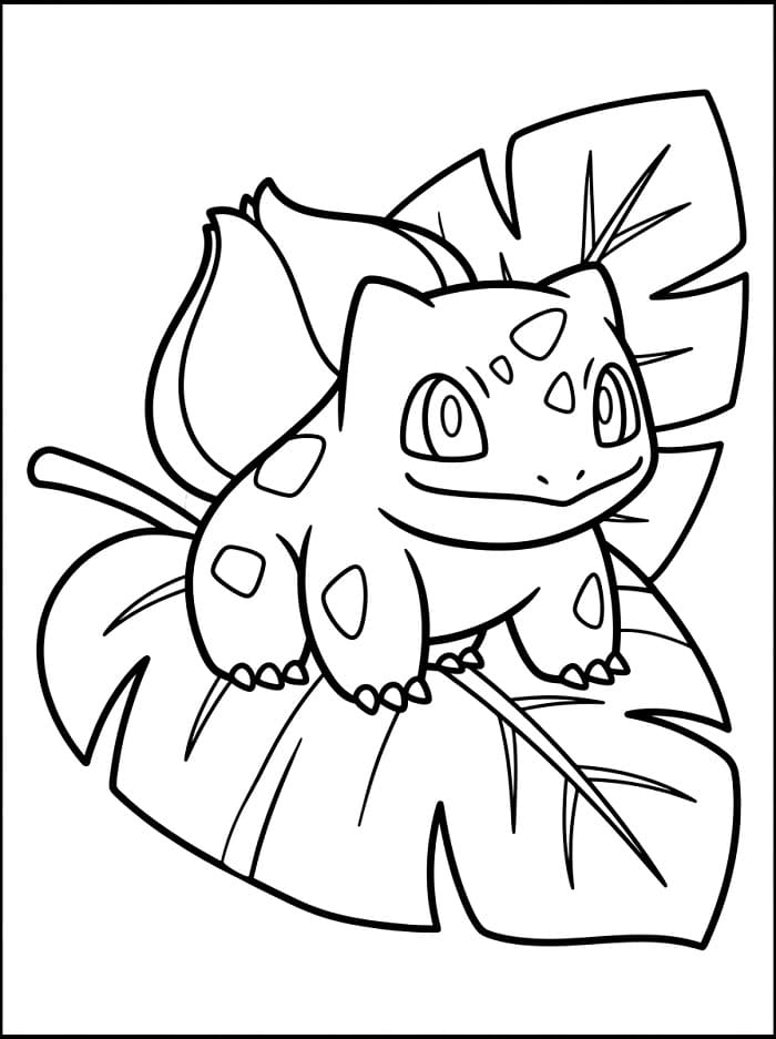 Yazdırılabilir Bulbasaur Çocuklar İçin Boyama Sayfası