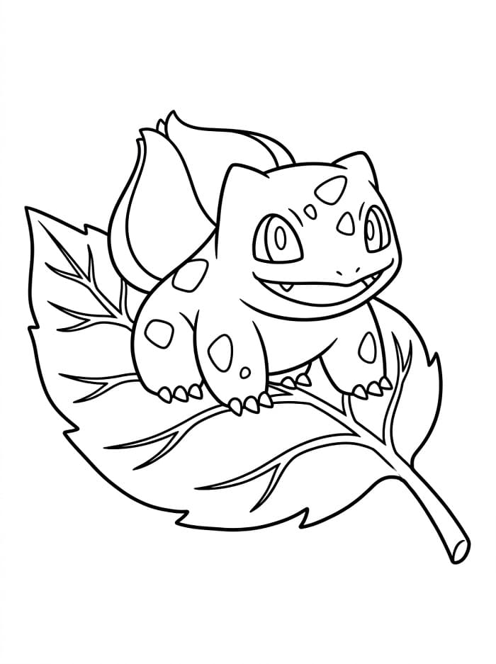 Yazdırılabilir Bulbasaur Görseli Boyama Sayfası