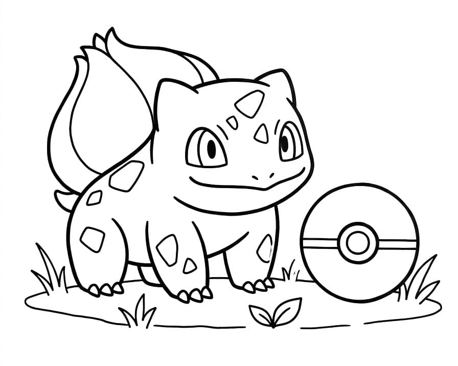 Yazdırılabilir Bulbasaur Ücretsiz Boyama Sayfası