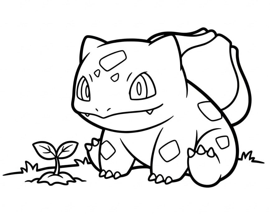 Yazdırılabilir Bulbasaur Boyama Sayfası