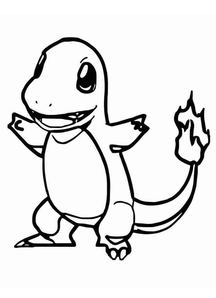 Yazdırılabilir Charmander Çocuklar İçin Boyama Sayfası