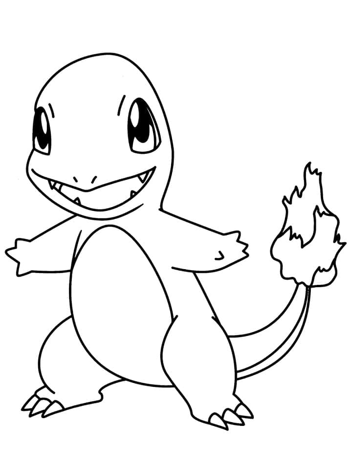 Yazdırılabilir Charmander Görseli Boyama Sayfası