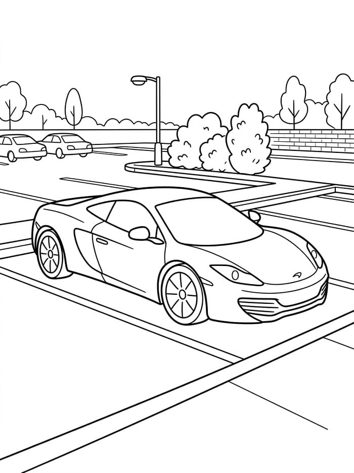 Yazdırılabilir McLaren Boyama Sayfası
