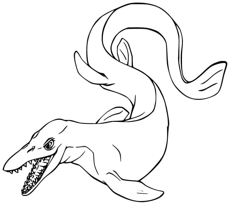 Yazdırılabilir Mosasaurus Çocuklar İçin Boyama Sayfası