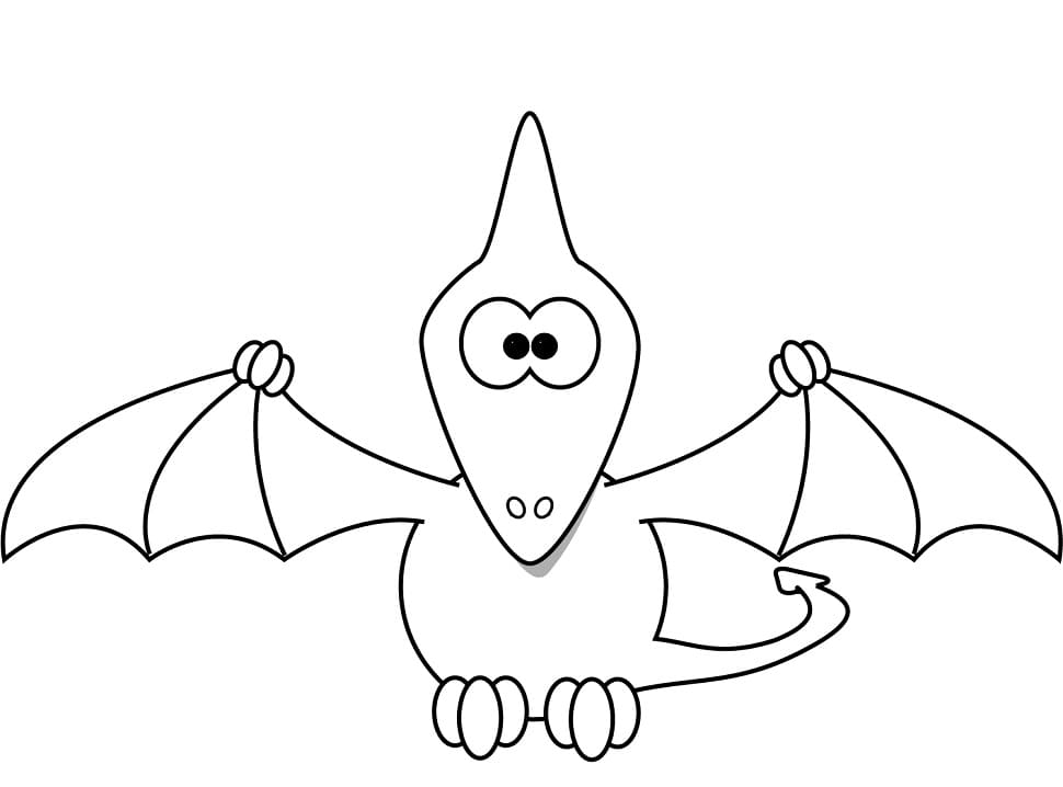 Yazdırılabilir Pterodaktil Ücretsiz Boyama Sayfası