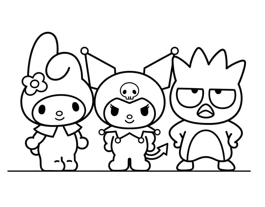 Yazdırılabilir Sanrio Boyama Sayfası