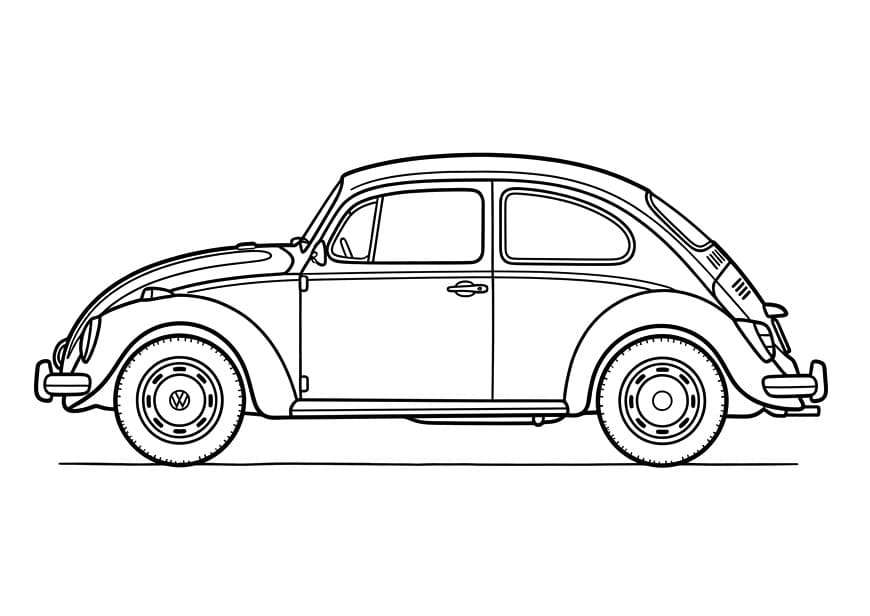 Yazdırılabilir Ücretsiz Volkswagen Boyama Sayfası