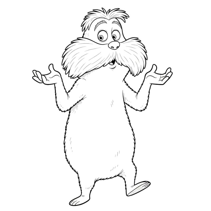 Animasyonlu Lorax Boyama Sayfası