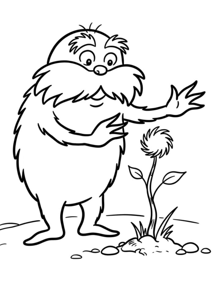 Basit Lorax Boyama Sayfası