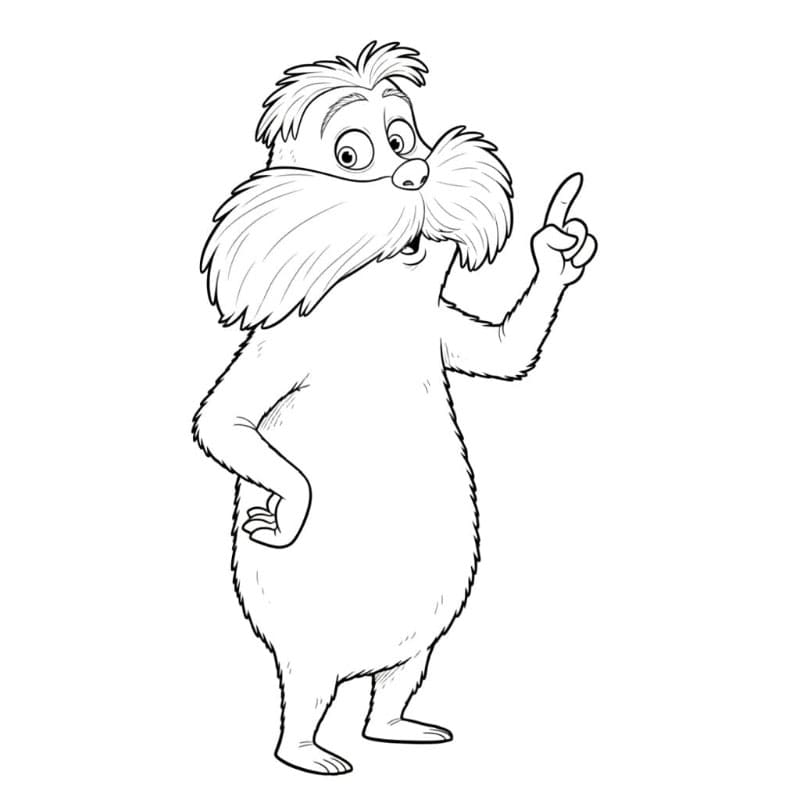 Çizgi Film Lorax Boyama Sayfası