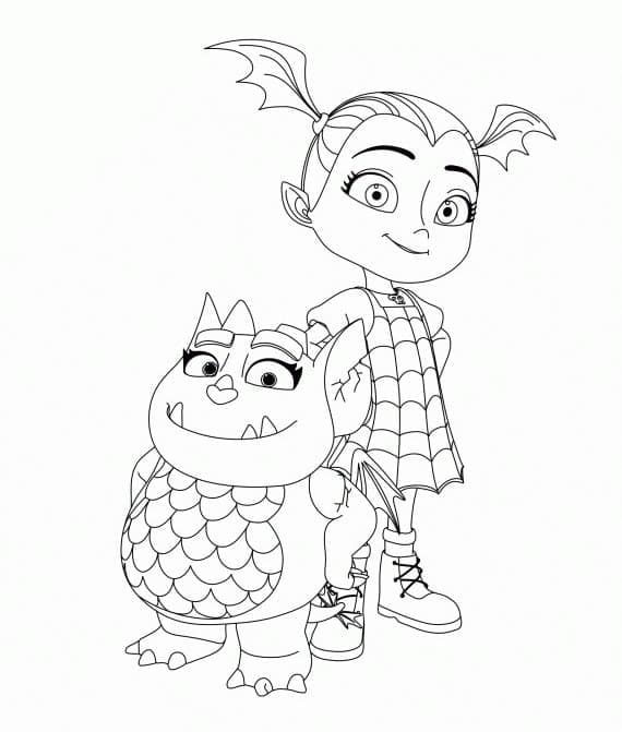 Çizgi Film Vampirina Boyama Sayfası