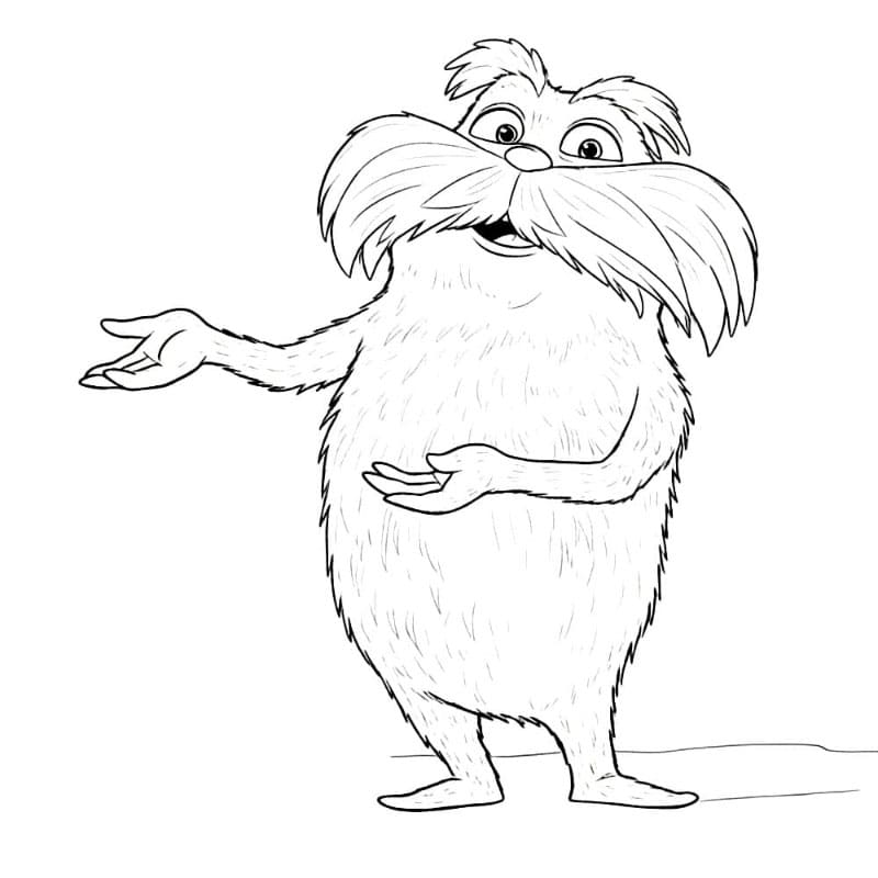 Dost canlısı Lorax Boyama Sayfası
