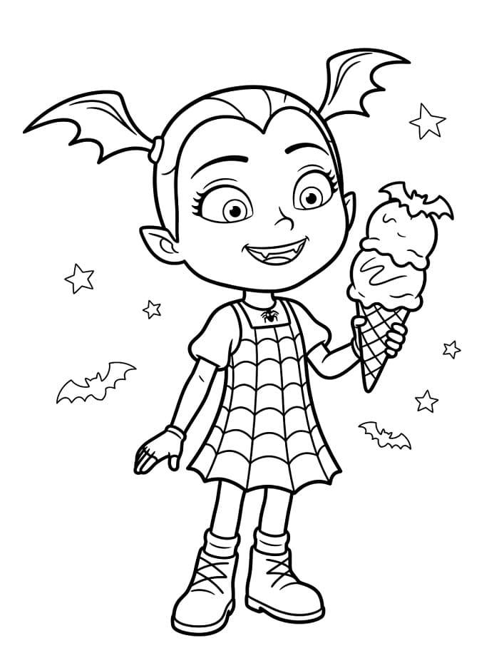 Dost canlısı Vampirina Boyama Sayfası