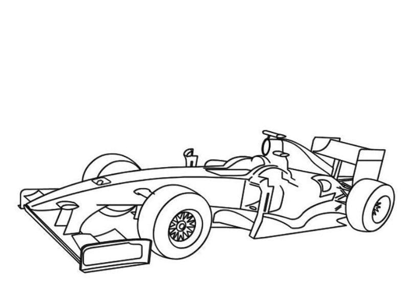 Formula 1 Ücretsiz Boyama Sayfası