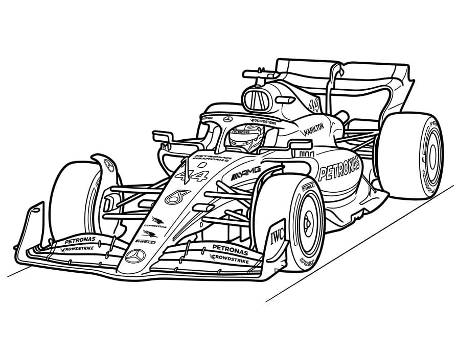 Formula 1 Yarış Boyama Sayfası