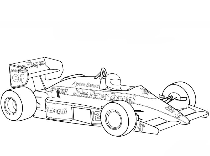 Formula 1 Yazdır Boyama Sayfası
