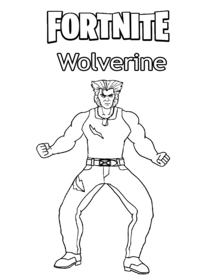 Fortnite Wolverine Boyama Sayfası