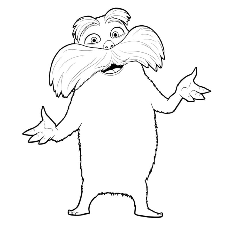 Gülümseyen Lorax Boyama Sayfası