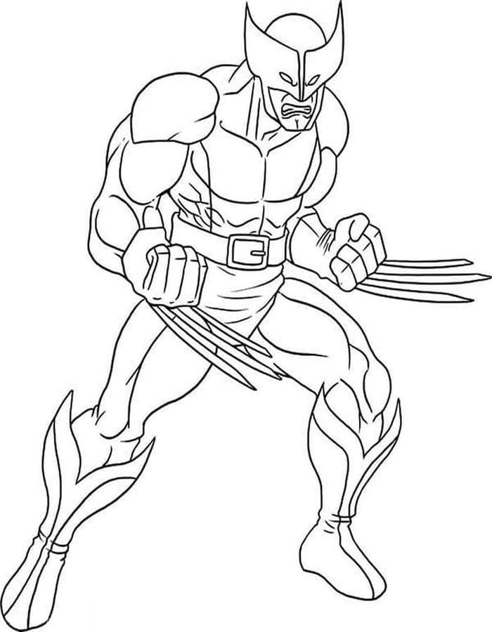 Havalı Wolverine Boyama Sayfası