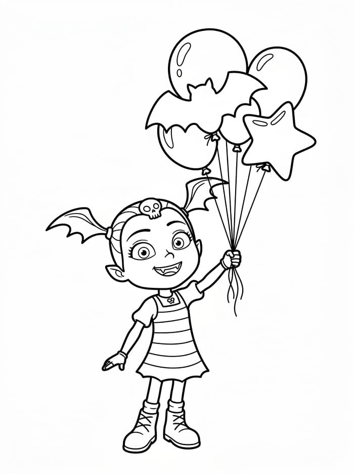 Hoş Vampirina Boyama Sayfası