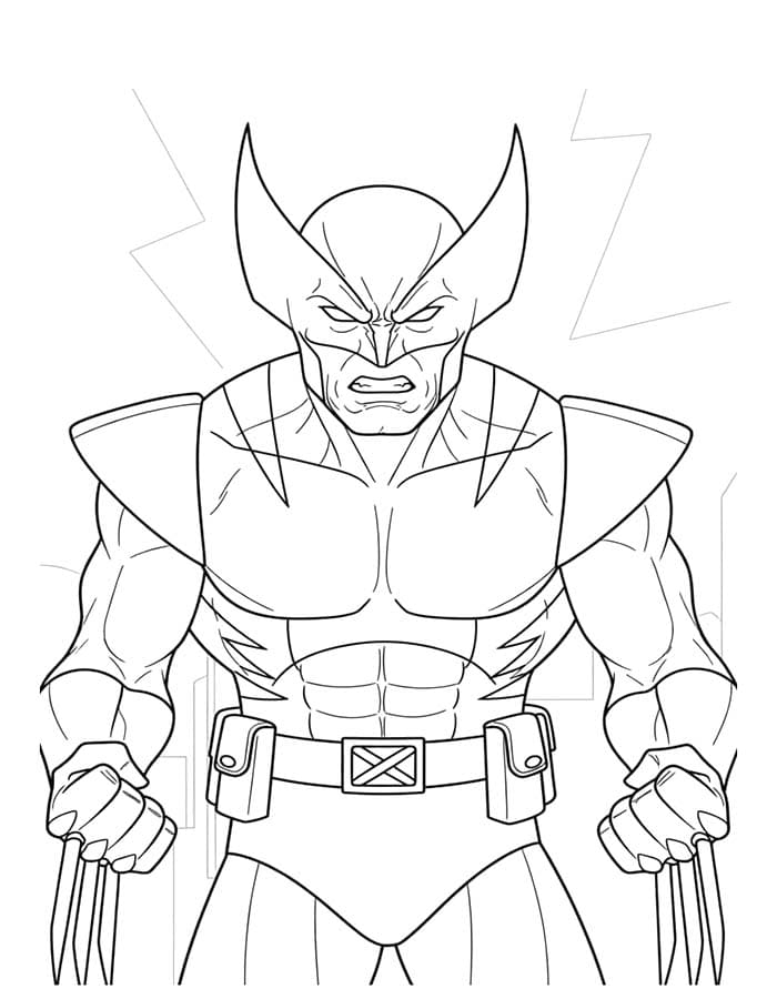 Kızgın Wolverine Boyama Sayfası