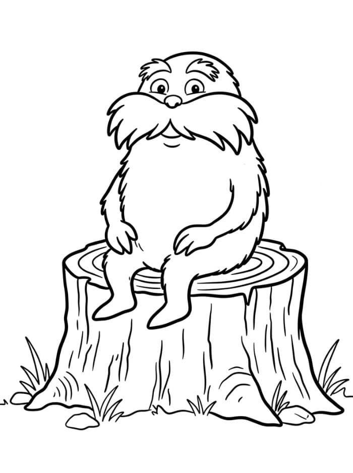 Kolay Lorax Boyama Sayfası